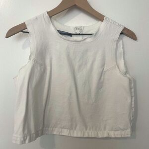 Pull&Bear White Denim Top